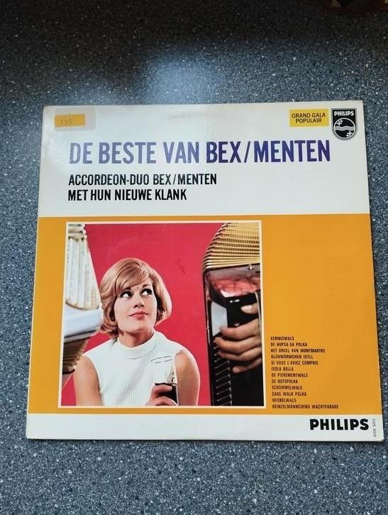 Philips Vinyl LP De beste van accordeon duo Bex - Menten, Ophalen of Verzenden, Zo goed als nieuw, 12 inch, Levenslied of Smartlap