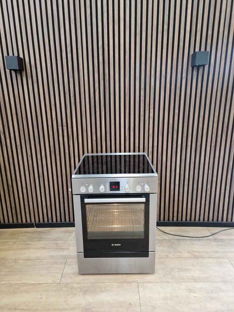 Luxe Rvs Bosch keramisch Fornuis 60 cm (Gratis bezorgen), 60 cm of meer, Keramisch, Ophalen of Verzenden, Zo goed als nieuw