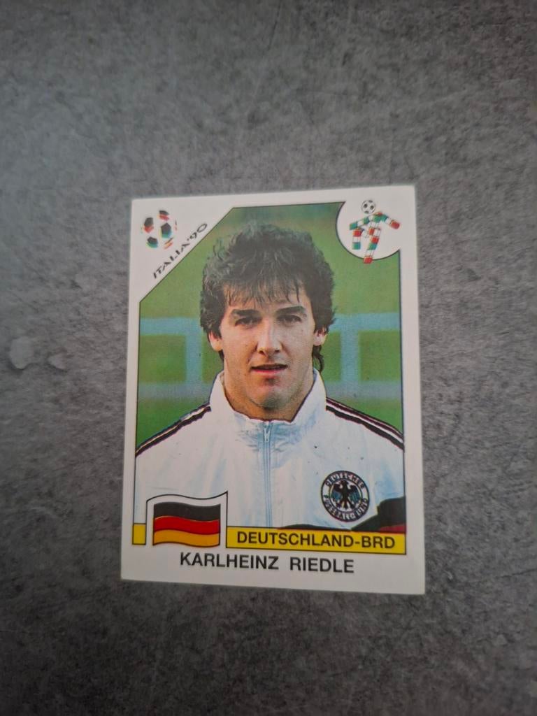 Panini sticker WK 90 Italia. Karlheinz Riedle Duitsland BRD., Verzenden, Zo goed als nieuw, Sticker