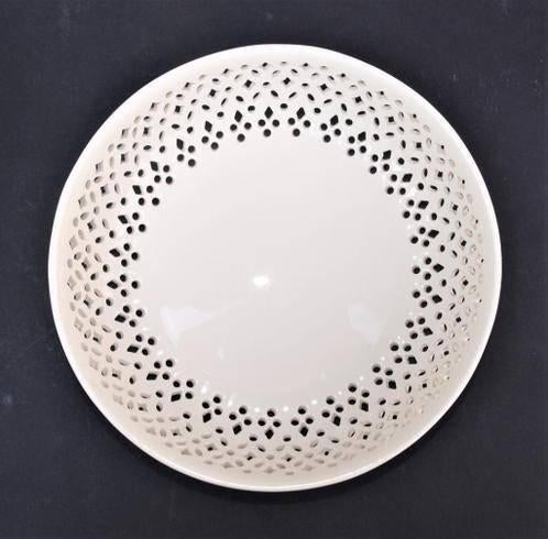 Leedsware - Schaal met opengewerkte rand - ZGAN, Ophalen of Verzenden, Effen, Aardewerk, Schaal of Schalen