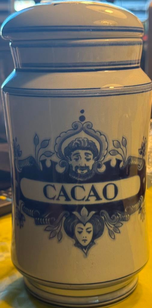 Bensdorp Cacao voorraadpot. 125 jr, Verzamelen, Merken en Reclamevoorwerpen, Zo goed als nieuw, Gebruiksvoorwerp, Ophalen of Verzenden