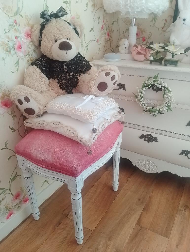 Brocante voeten bankje, Minder dan 50 cm, Gebruikt, Minder dan 50 cm, Ophalen of Verzenden