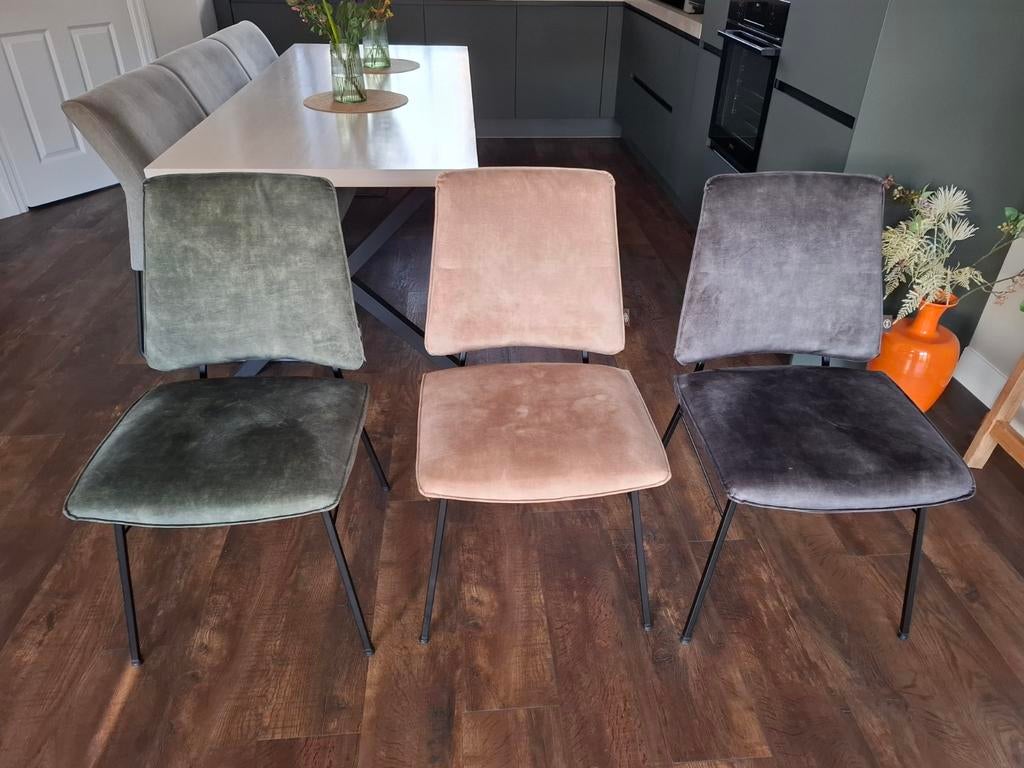 Tafel, stoelen en banktafel set, Huis en Inrichting, Tafels | Sidetables, Gebruikt, Ophalen of Verzenden, Metaal, Modern