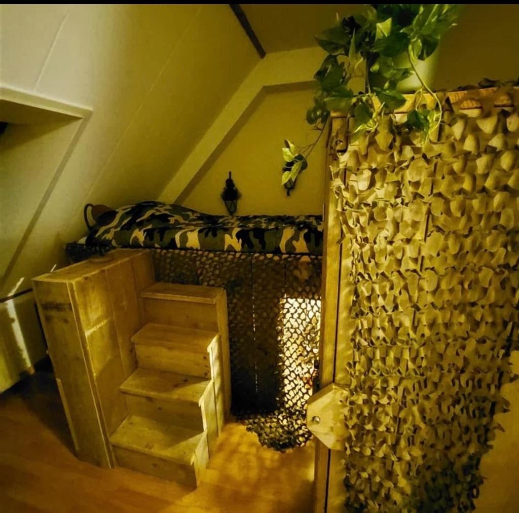 Steigerhouten halfhoogslaper, Ophalen, Gebruikt, Halfhoogslaper