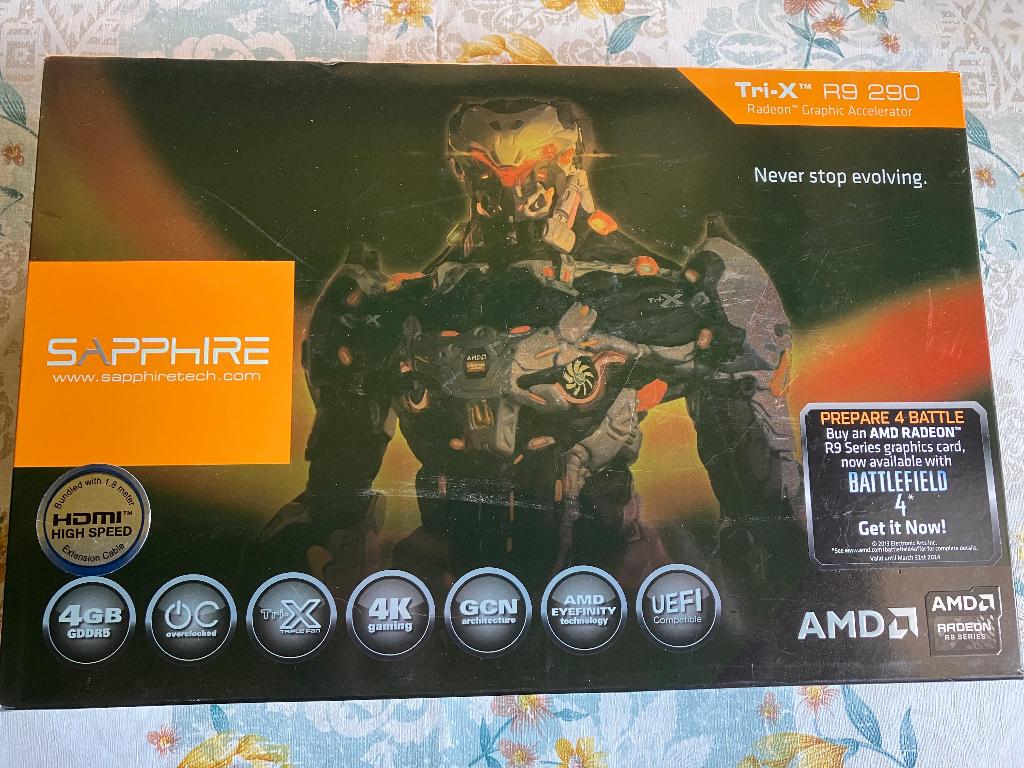 Sapphire R9 290 4GB GDDR5 OC TRI-X videokaart, Computers en Software, Videokaarten, Zo goed als nieuw, PCI-Express 3.0, GDDR5