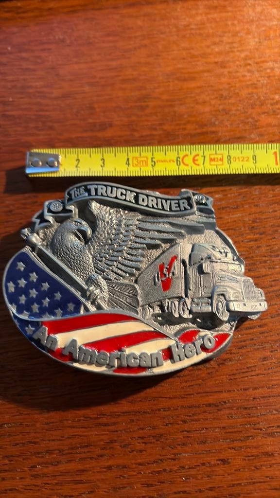 Buckle Riemgesp truck driver USA incl verzenden, Losse buckle of gesp, Overige kleuren, Ophalen of Verzenden, Nieuw