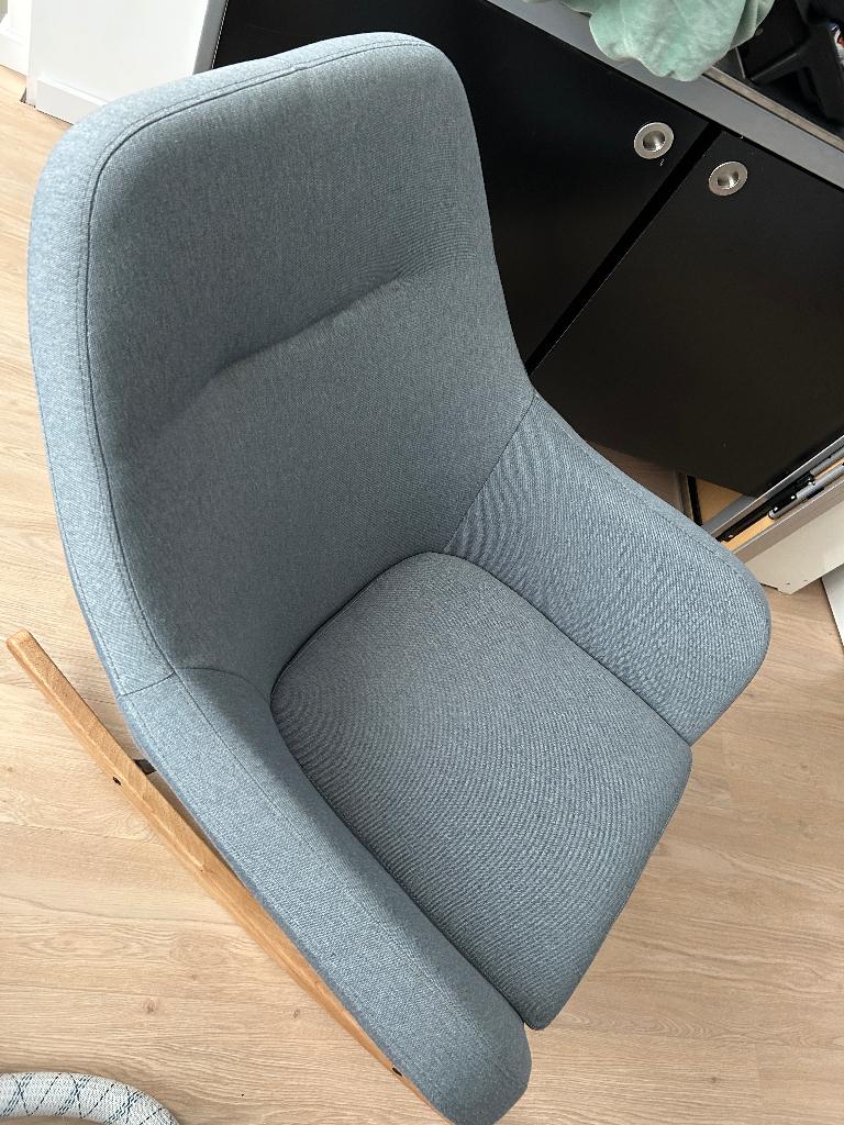 Schommelstoel, Ophalen, Zo goed als nieuw, Blauw, Eén