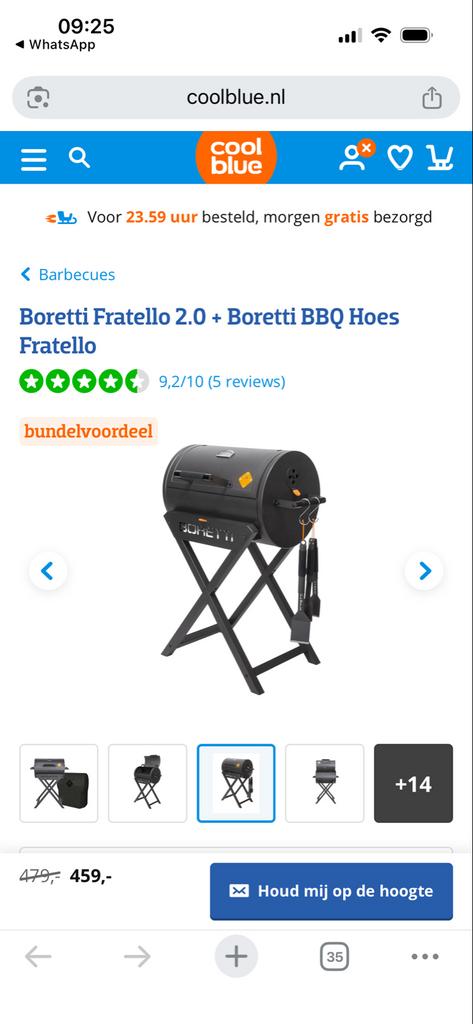 Boretti Fratello 2.0 BBQ - Nieuw in de doos, Caravans en Kamperen, Kampeermeubelen, Ophalen, Nieuw, Overige