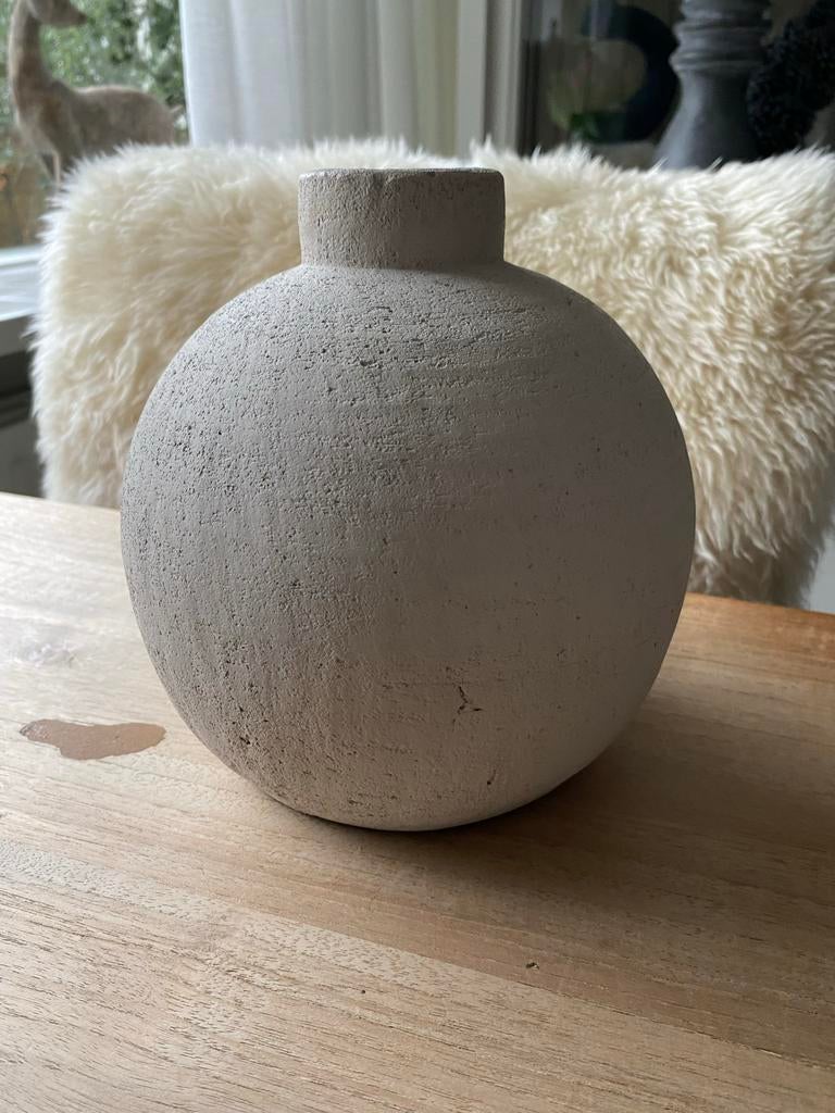 Still Bloempot - Stijlvol en Tijdloos, Steen, Wit, Ophalen of Verzenden, Zo goed als nieuw