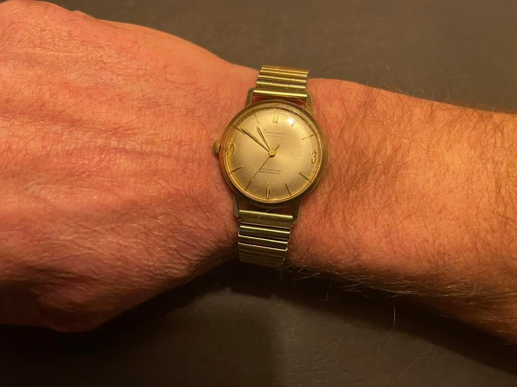 Vintage Commodoor 17 Rubis herenhorloge, Sieraden, Tassen en Uiterlijk, Horloges | Heren, Gebruikt, Polshorloge, Overige merken