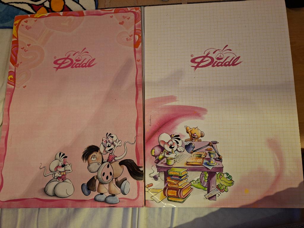 2 Diddl blokken met ruitjespapier, Verzamelen, Diddl, Ophalen of Verzenden, Papier, Kaart of Schrift