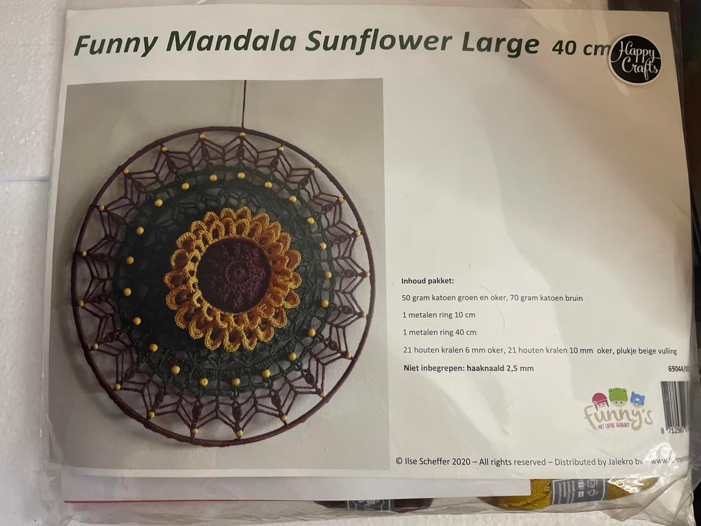 Mandala Large(40cm) Sunflower, -, -, Nieuw, Ophalen of Verzenden