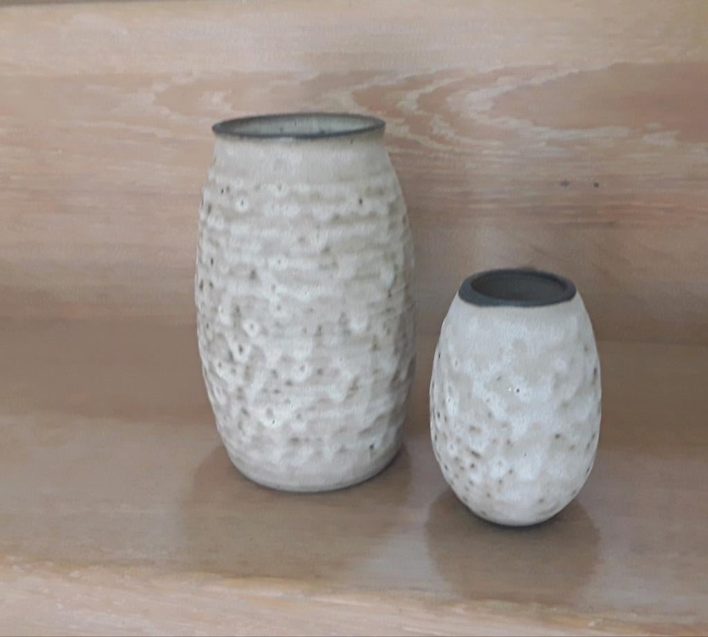 Vintage vazen Ravelli, 16cm en 10cm hoog, setprijs, Overige kleuren, Aardewerk of Porselein, Ophalen of Verzenden, Zo goed als nieuw