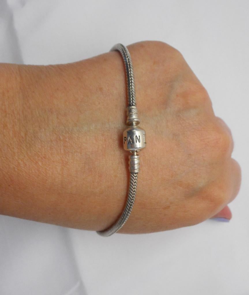 Pandora zilveren armband met bol slot 19.5 cm nr.1536