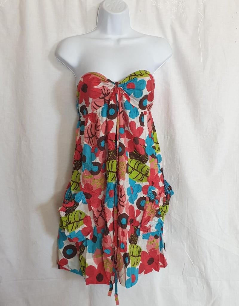 Gave strepless jurk. Mt S. Merk ichi, ., Ophalen of Verzenden, Zo goed als nieuw, Knielengte