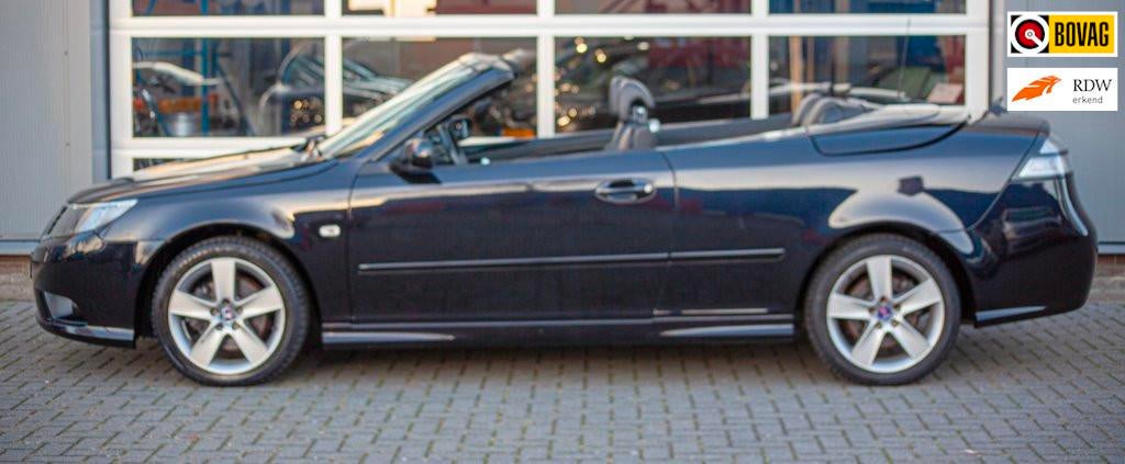 Saab 9-3 Cabrio 1.8t Vector M6, Auto's, Voorwielaandrijving, 1998 cc, Gebruikt, Zwart