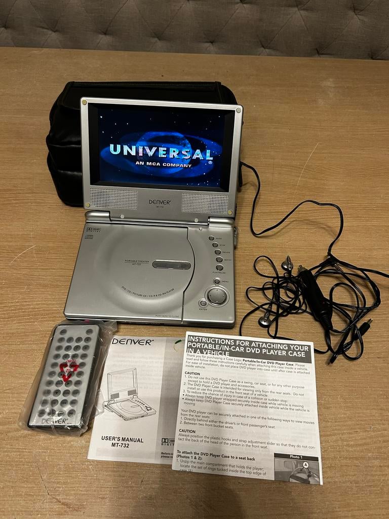 Denver MT-732 draagbare dvd speler, Gebruikt, Draagbaar, Ophalen of Verzenden, Overige merken