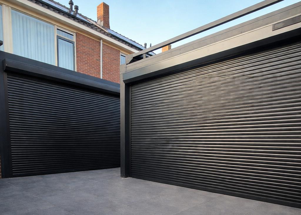 Luxe Veranda met Glazen Schuifwanden en Rolluiken, Doe-het-zelf en Verbouw, Rolluiken, Ophalen of Verzenden, Nieuw