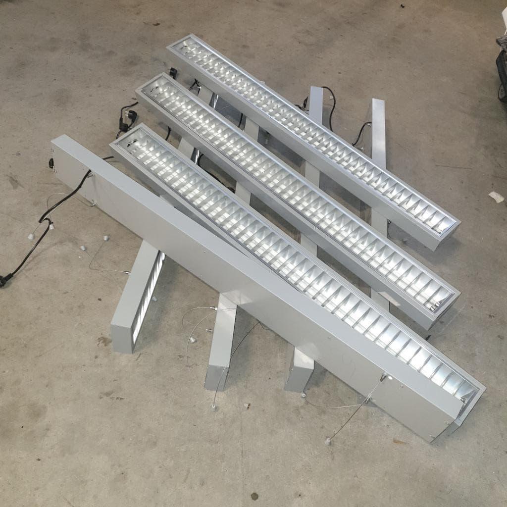 nog 1x ZGAN HANGLAMP TL LAMP ARMATUUR OPBOUW 2X35 WATT T5 HF, Huis en Inrichting, Ophalen, Zo goed als nieuw, Minder dan 50 cm