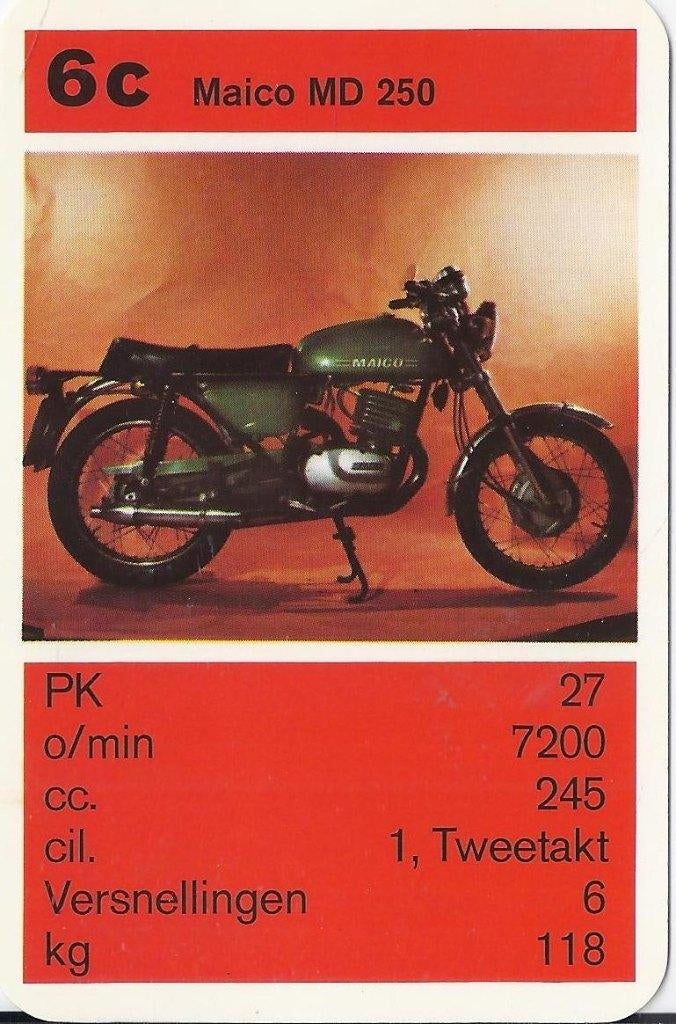 kw2795 motorkaartje 6c maico md 250, Ophalen of Verzenden, Zo goed als nieuw, Auto's