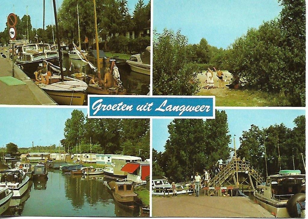 Langweer=- -4-luik., Verzenden, 1980 tot heden, Gelopen, Friesland