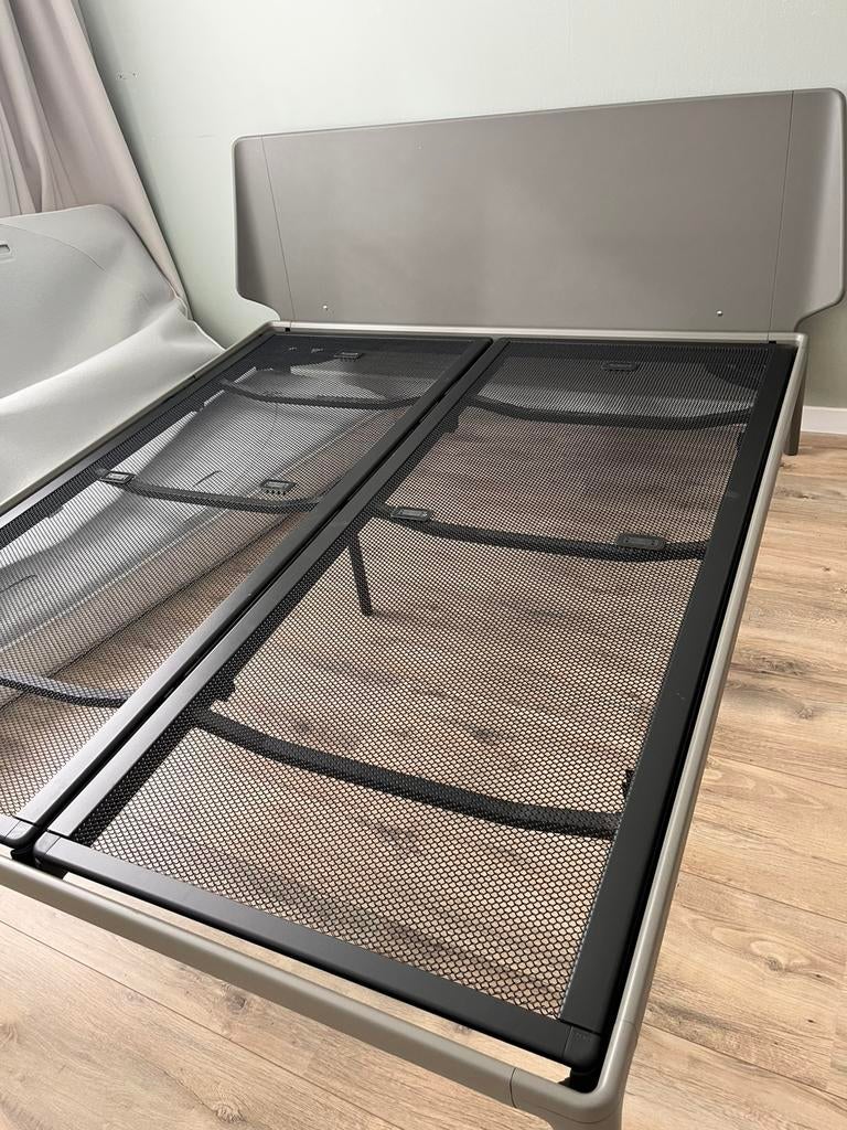 Auping Essential bed 180x210 Grijs, Ophalen, Gebruikt, 210 cm, Tweepersoons