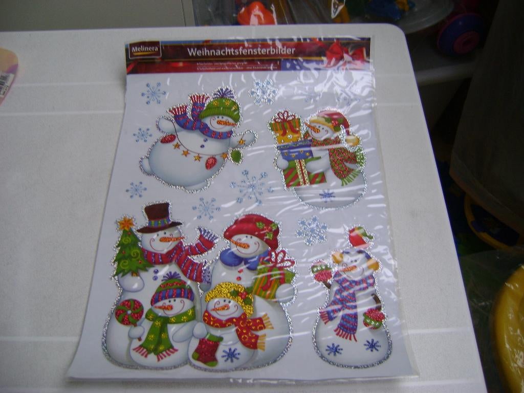 nieuw in verpakkking kerstdecoratie zelf hechtend sneeuwpopp, Diversen, Kerst, Ophalen of Verzenden, Nieuw