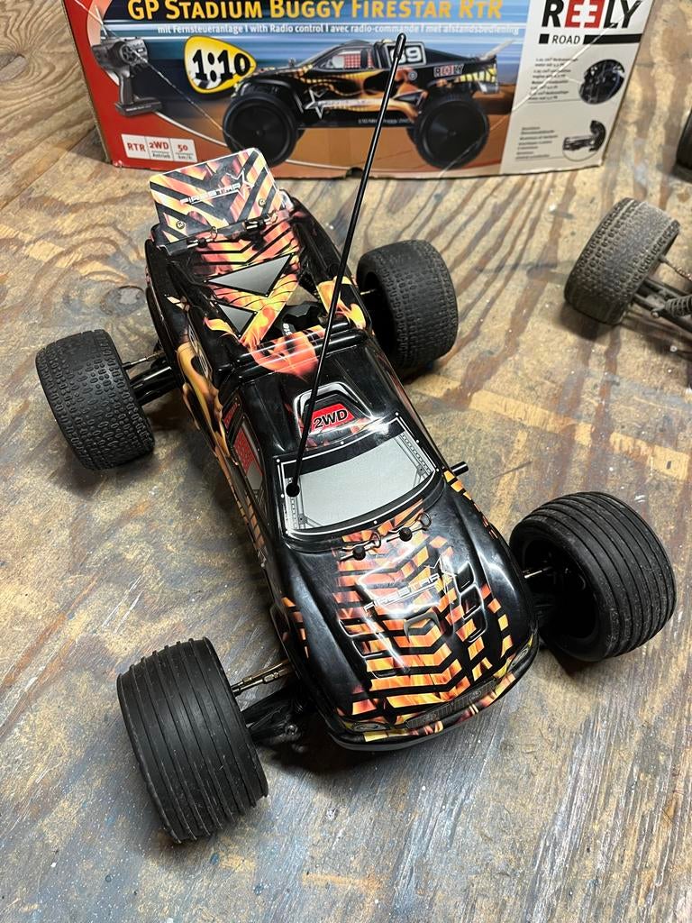 RC nitro auto 1:10 REELY, Ophalen, Zo goed als nieuw, Schaal 1:10, Auto onroad