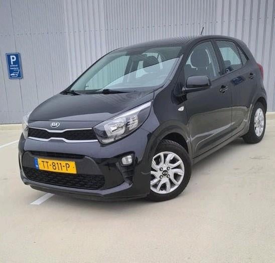 KIA PICANTO 1.0 CVVT 67pk 5-zits 2018 Zwart, Auto's, Kia, Voorwielaandrijving, Euro 5, Stof, Zwart