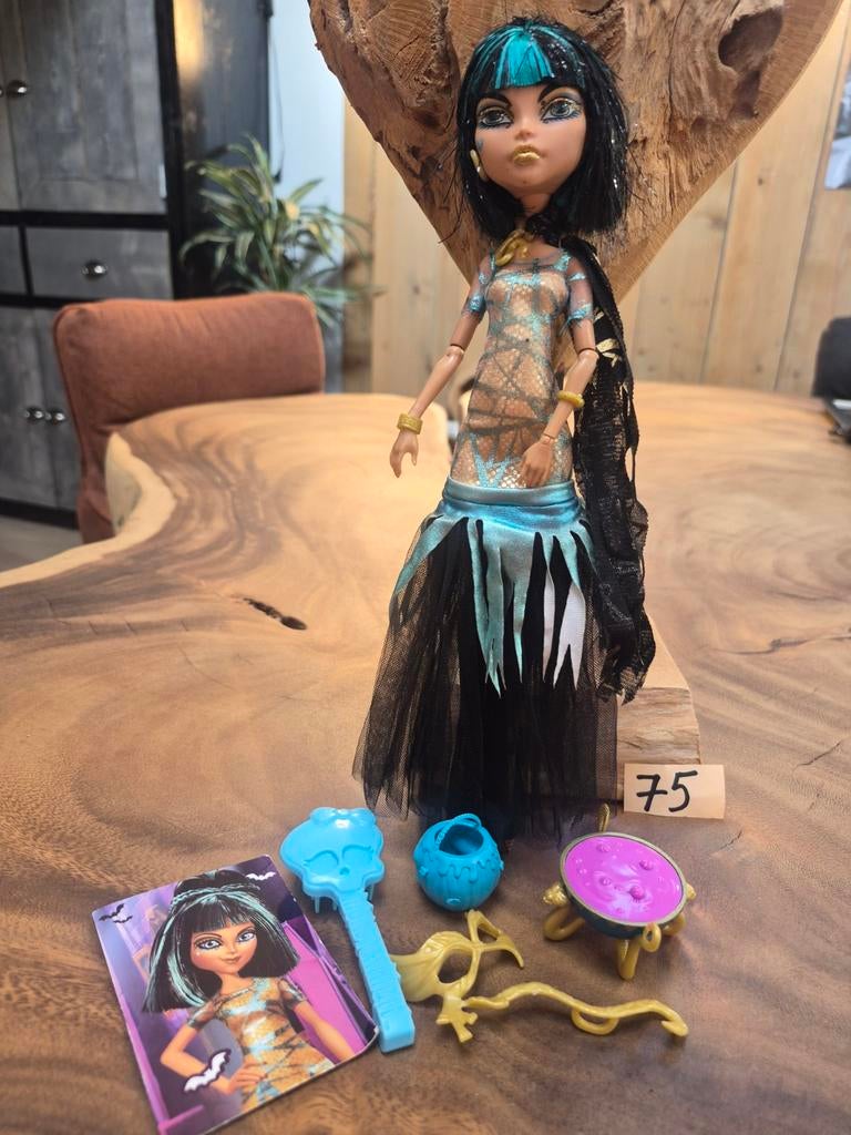 Monster High Cleo De Nile pop met accessoires, Ophalen of Verzenden, Zo goed als nieuw, Overige typen