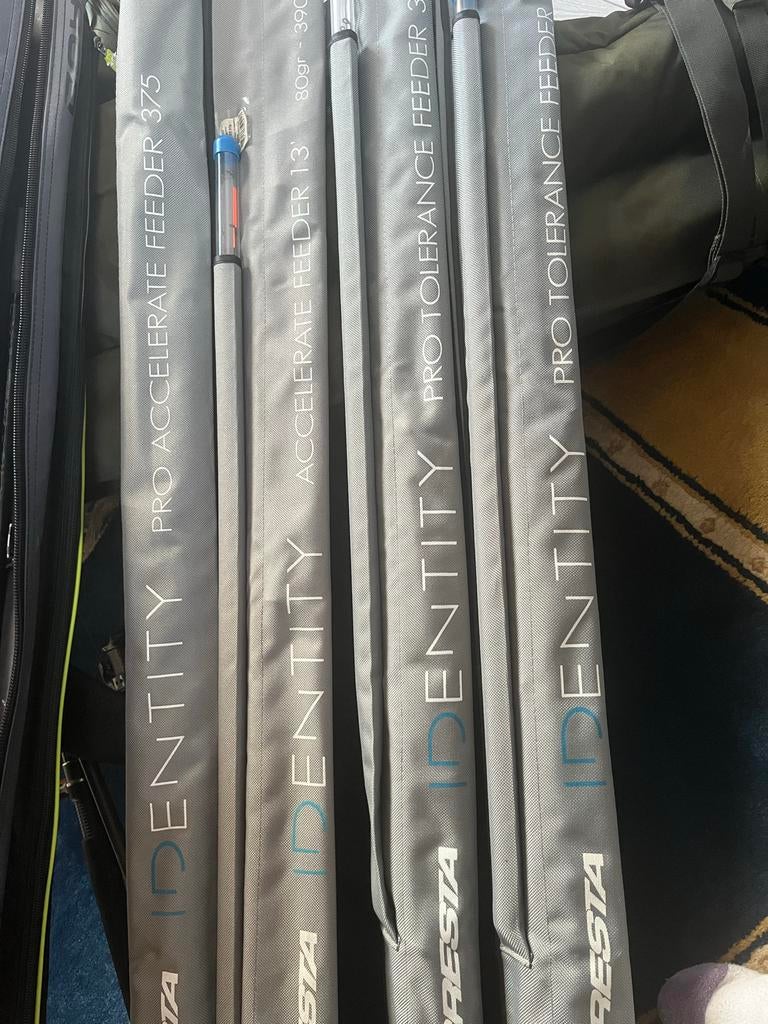 Cresta identity feeder hengels 5 stuks top staat, Ophalen, Zo goed als nieuw, Werphengel