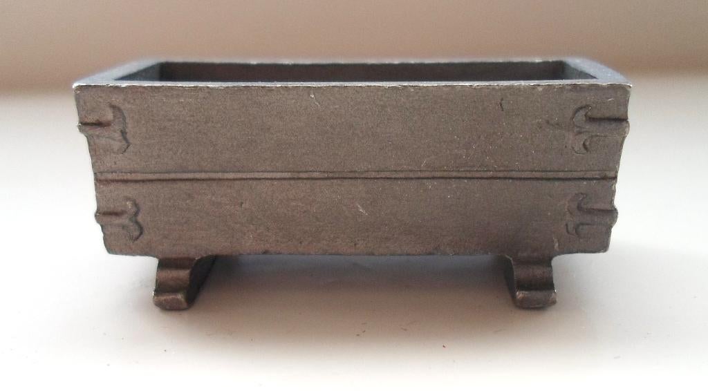 Miniatuur Tinnen plantenbak. Engeltjestin., Ophalen of Verzenden