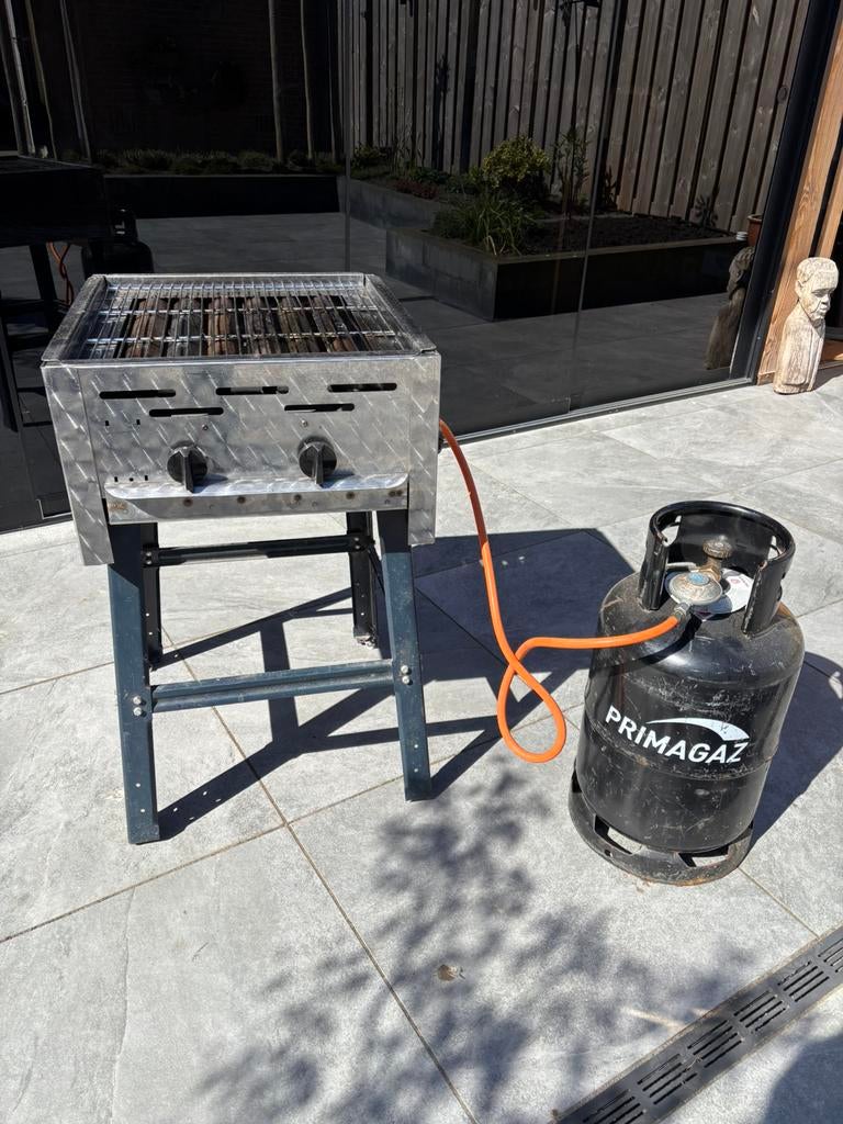 Gas BBQ incl. Grote gasfles, Tuin en Terras, Gasbarbecues, Ophalen, Gebruikt