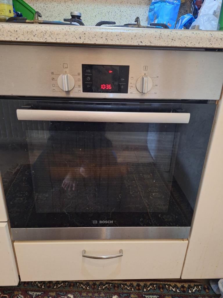 Bosch Inbouw Oven - Zilverkleurig met Digitale Display, Witgoed en Apparatuur, Ovens, Gebruikt, Oven, Inbouw, 45 tot 60 cm