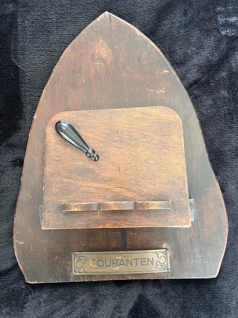 Antieke houten krantenhouder 'Couranten', Ophalen of Verzenden