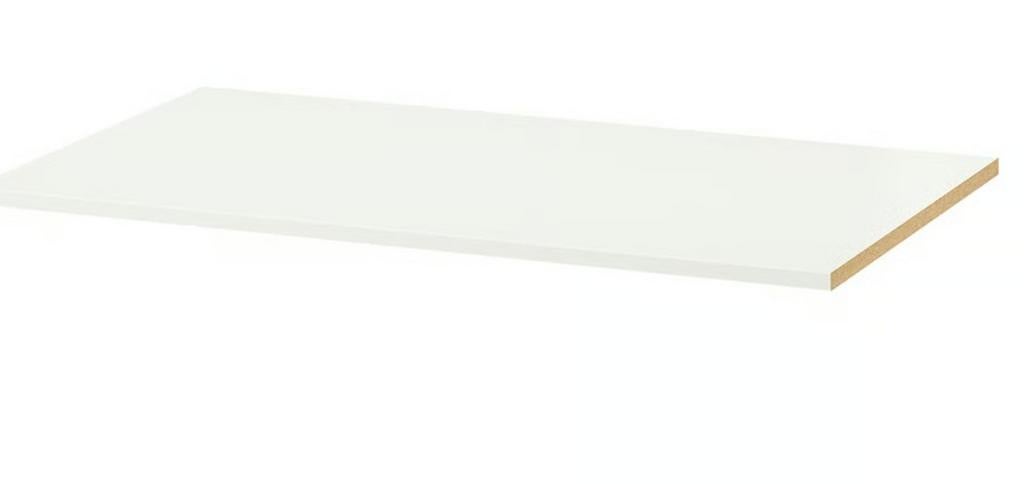 IKEA KOMPLEMENT Plank, wit, 100x58 cm, Ophalen, Gebruikt