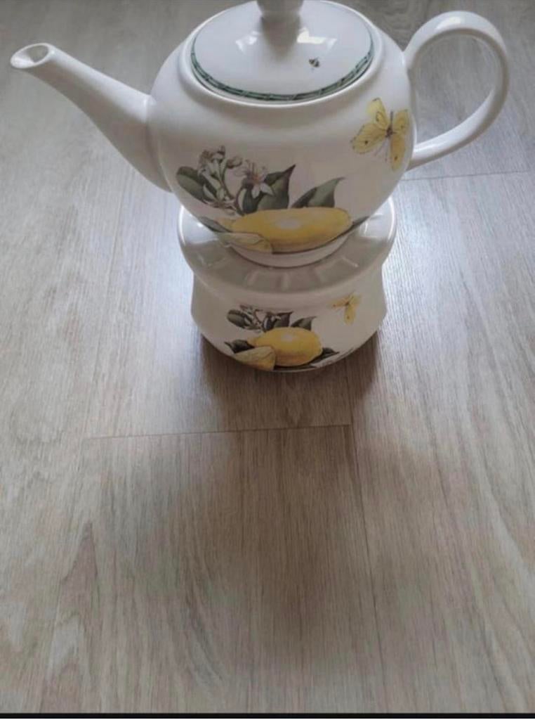 Janneke Brinkman Botania theepot met theelichthouder, Gebruikt, Keramiek, Overige typen, Ophalen of Verzenden