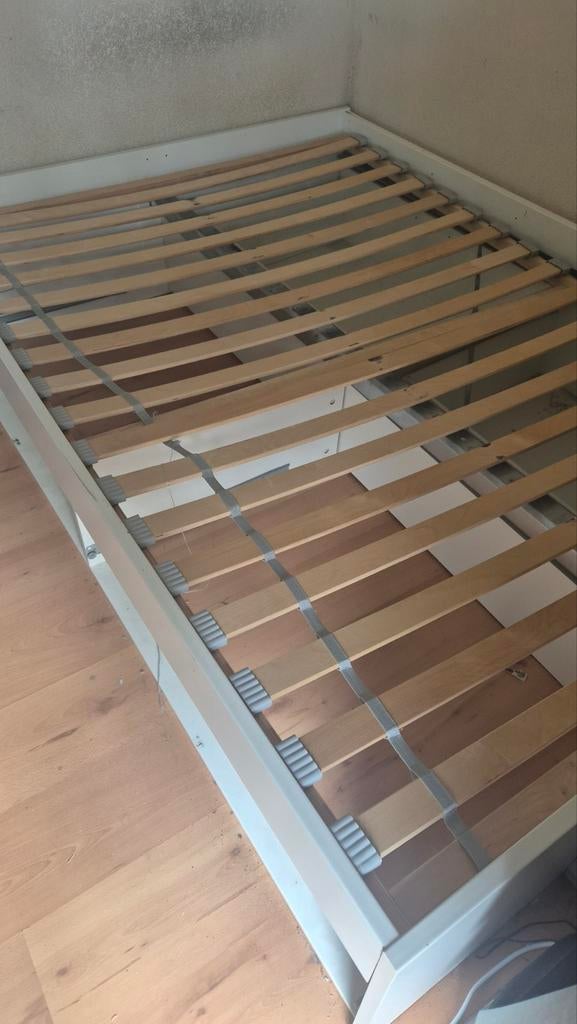 Gratis lattenbodem 140x200, Wit, Tweepersoons, Hout, 140 cm