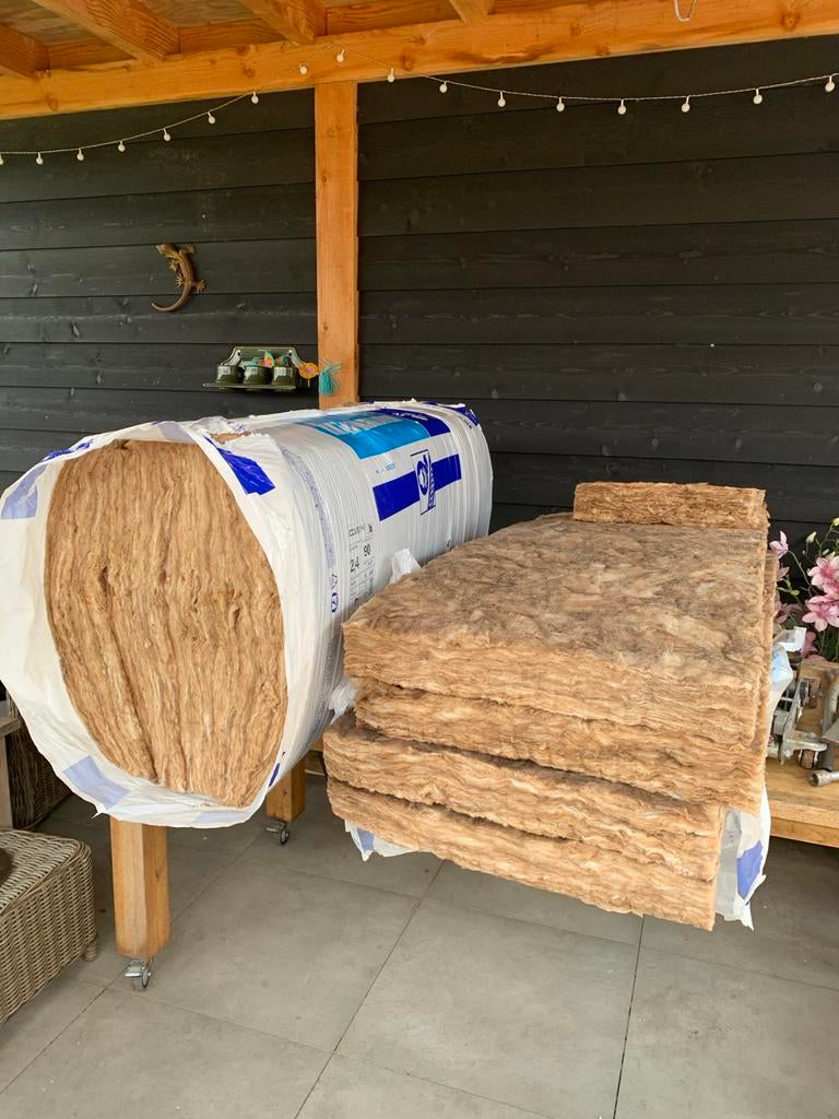 Glaswol isolatieplaten en rol - 90mm dik, Doe-het-zelf en Verbouw, Isolatie en Afdichting, Gebruikt, Vloerisolatie, 8 tot 12 cm