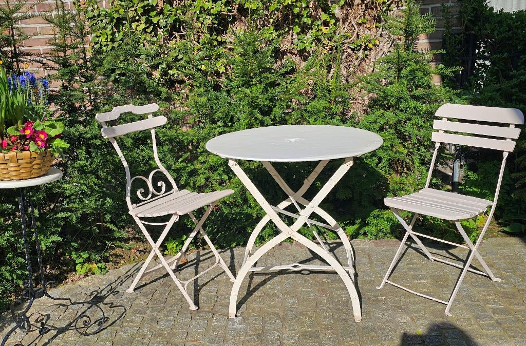 Antieke Franse TUINTAFEL / inklapbaar, Ophalen