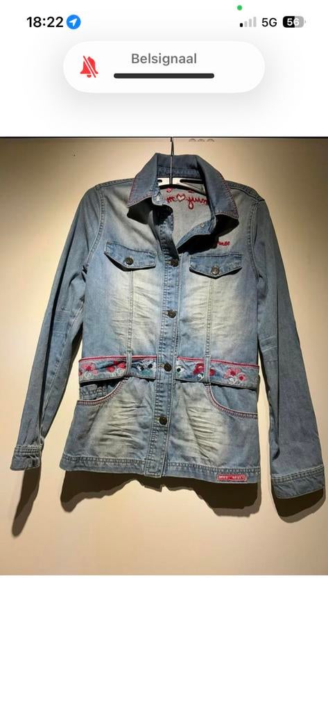 152 nieuw jeans jas colbert muy malo, Ophalen of Verzenden, Nieuw, Meisje, Jas