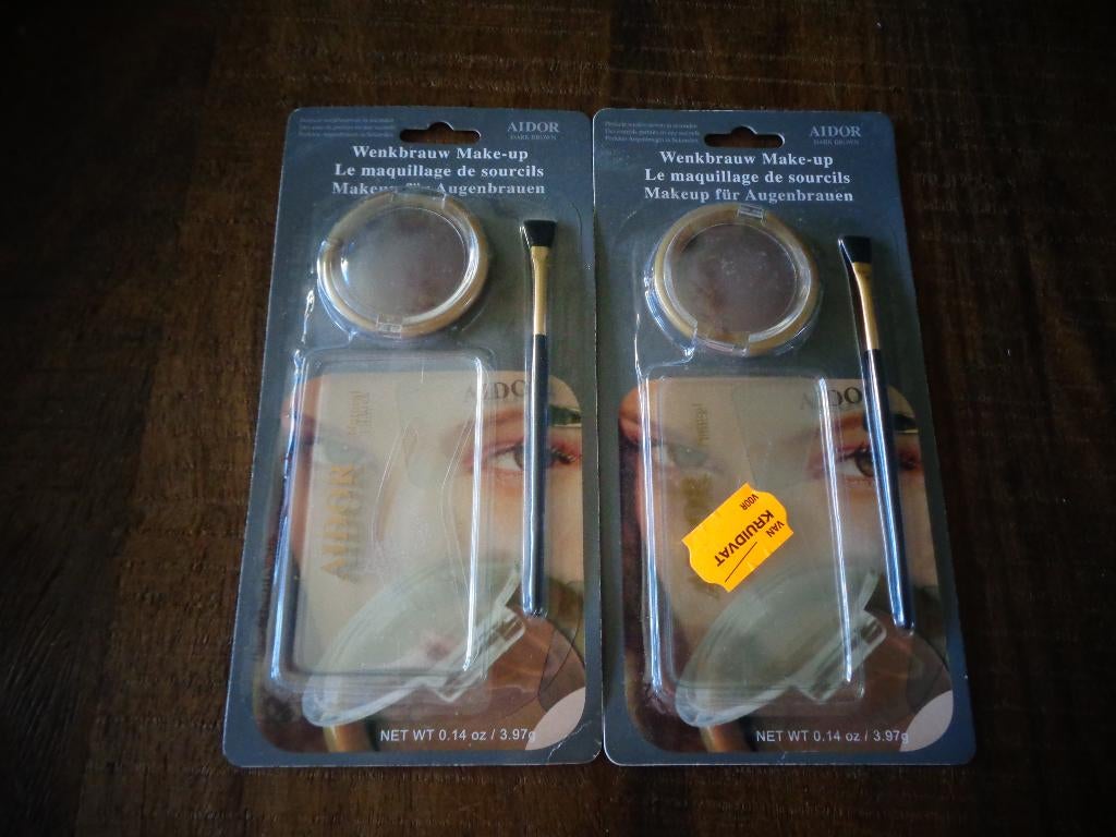2 nieuwe wenkbrauw make-up, Aidor, Ogen, Bruin, Nieuw, Ophalen of Verzenden