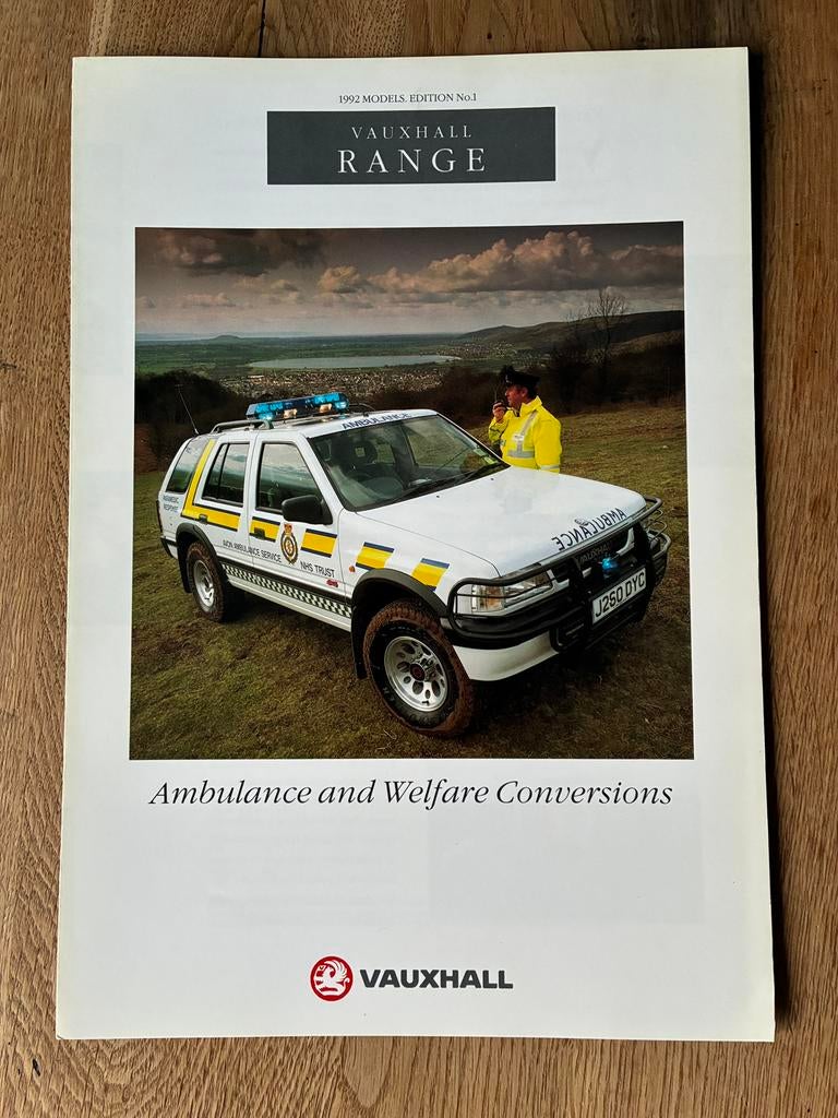 1992 Vauxhall Ambulances and Welfare Conversions brochure, Boeken, Ophalen of Verzenden, Zo goed als nieuw, Overige merken