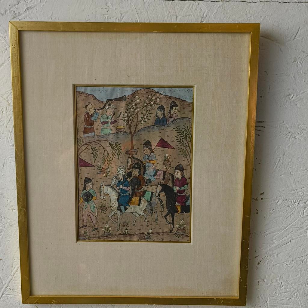 Oud Perzische manuscript heijdenrijk lijst, Ophalen of Verzenden