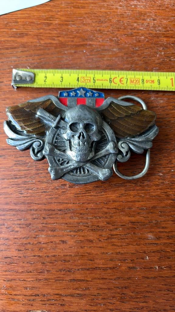 Buckle riemgesp biker, Kleding | Heren, Ophalen of Verzenden, Zo goed als nieuw, Overige kleuren, Minder dan 95 cm