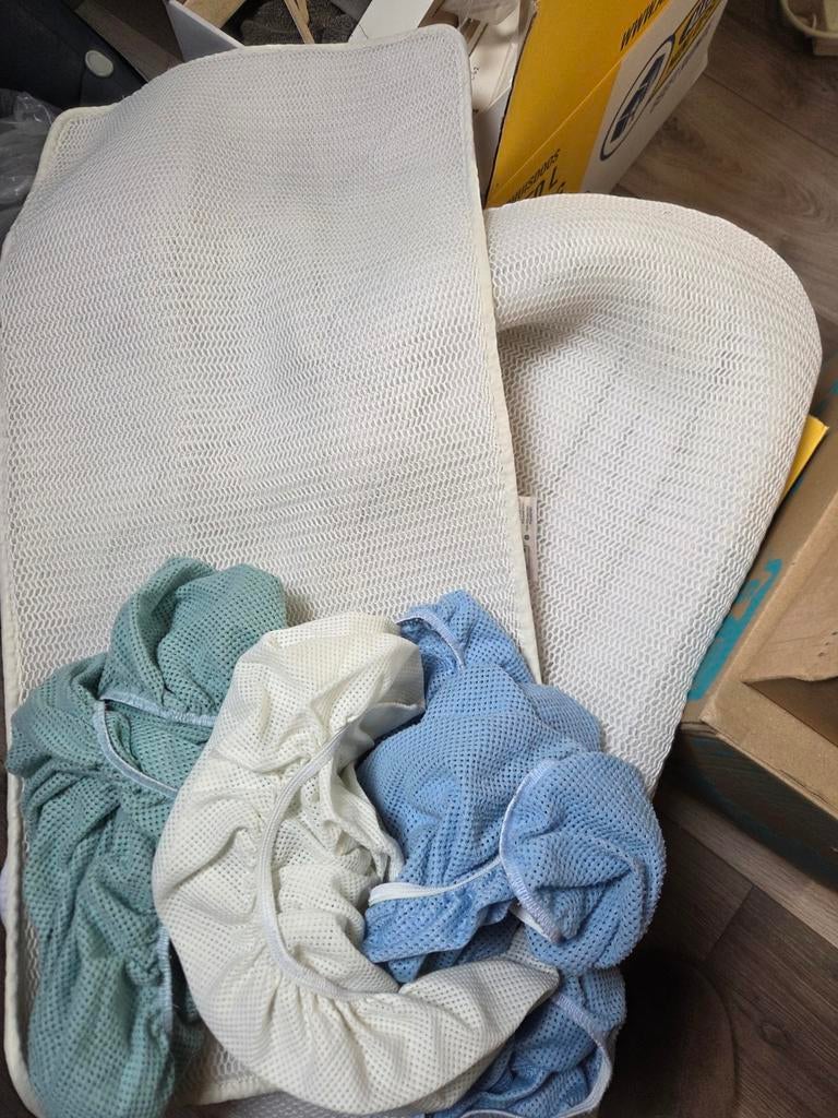 Aerosleep dekmatrasjes co-sleeper met hoesjes, Ophalen, Eenpersoons, Wit, Overige typen