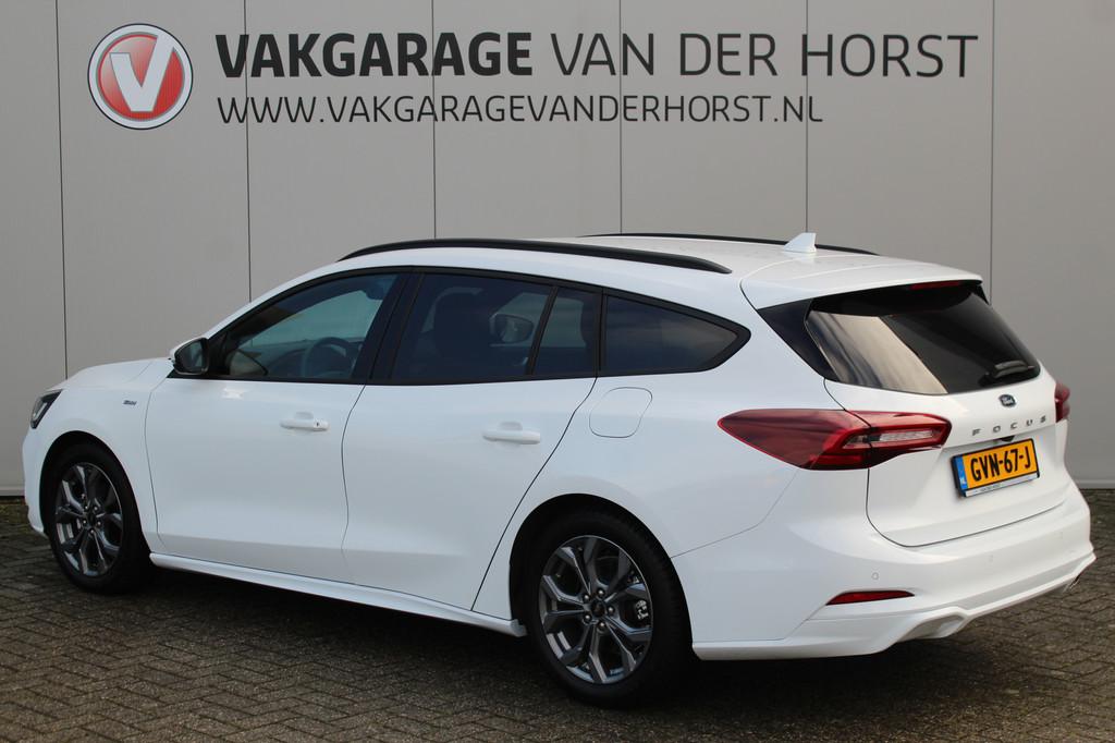 Ford FOCUS Wagon 1.0-125pk EcoBoost Mild-Hybrid ST-Line In n, 12 maanden, Stof, Gebruikt, Wit