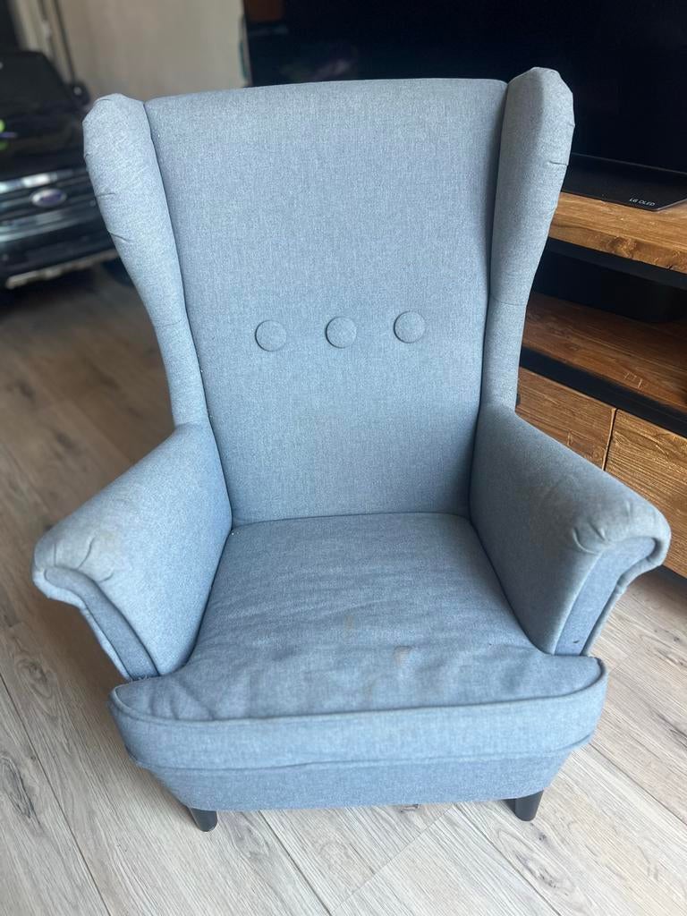 Ikea Strandmon Kinderfauteuil, grijs, Ophalen, Minder dan 50 cm, Gebruikt, Minder dan 75 cm