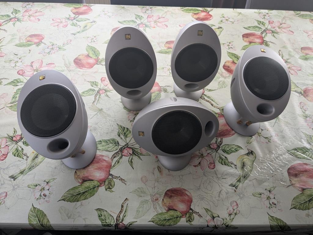 5x KEF HTS2001 satellite speakers - Perfecte conditie, Audio, Tv en Foto, Luidsprekers, Gebruikt, 60 tot 120 watt, Front, Rear of Stereo speakers