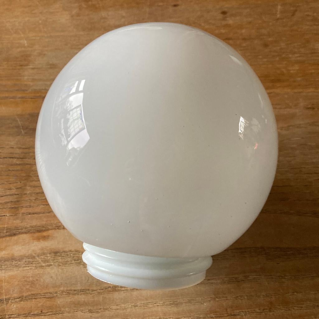 Vintage lampenbol schroefkogel melkglas opaal wit glas, Ophalen of Verzenden, Zo goed als nieuw, Glas
